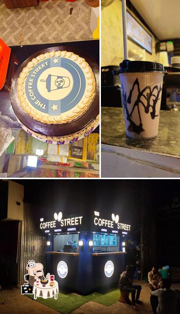 The image of food and interior at The Coffee Street