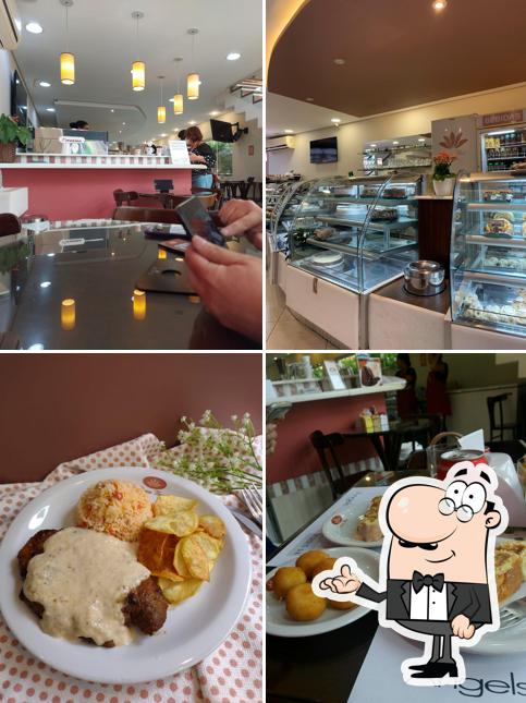 O interior do Dona Flor Doceria Cafeteria e Almoço em Santos SP