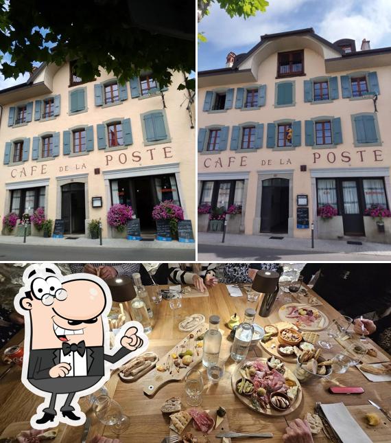 Goditi la vista dagli esterni di Café de la Poste - Chexbres