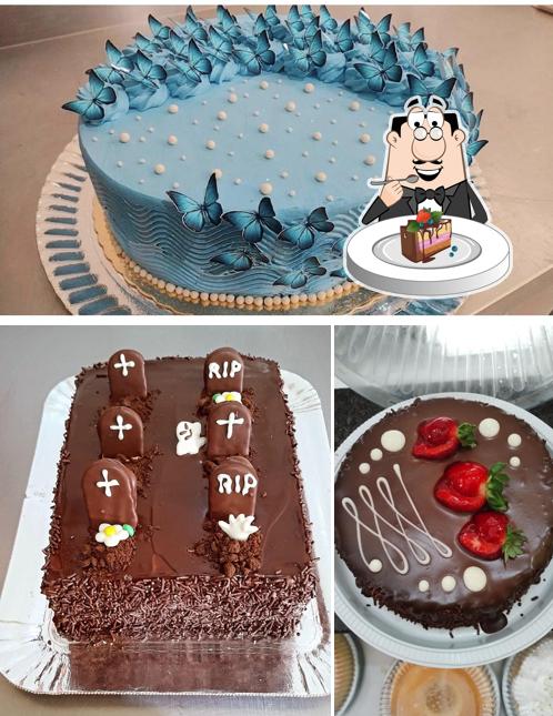 Bolo de chocolate em Padaria e Empório JF