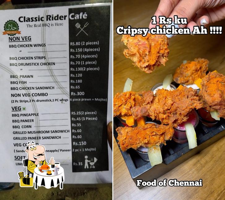 Food at Classic Rider Café Best Shawarma & Barbecue of Kanchipuram
