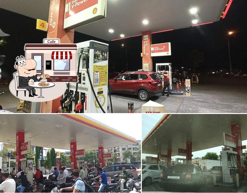 You can get some fresh air at the outside area of Shell