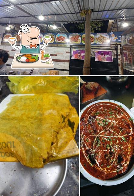 This is the image depicting food and interior at Hotel Mughal Garden