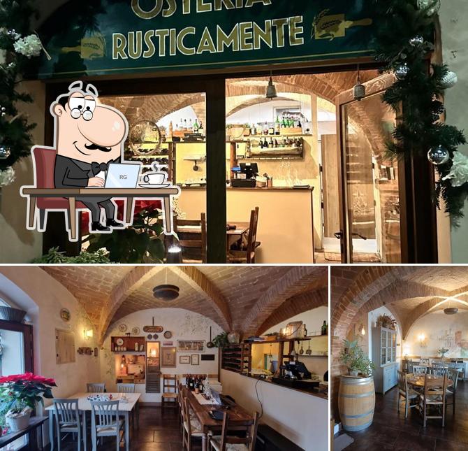 Dai un'occhiata agli interni di Rusticamente Osteria