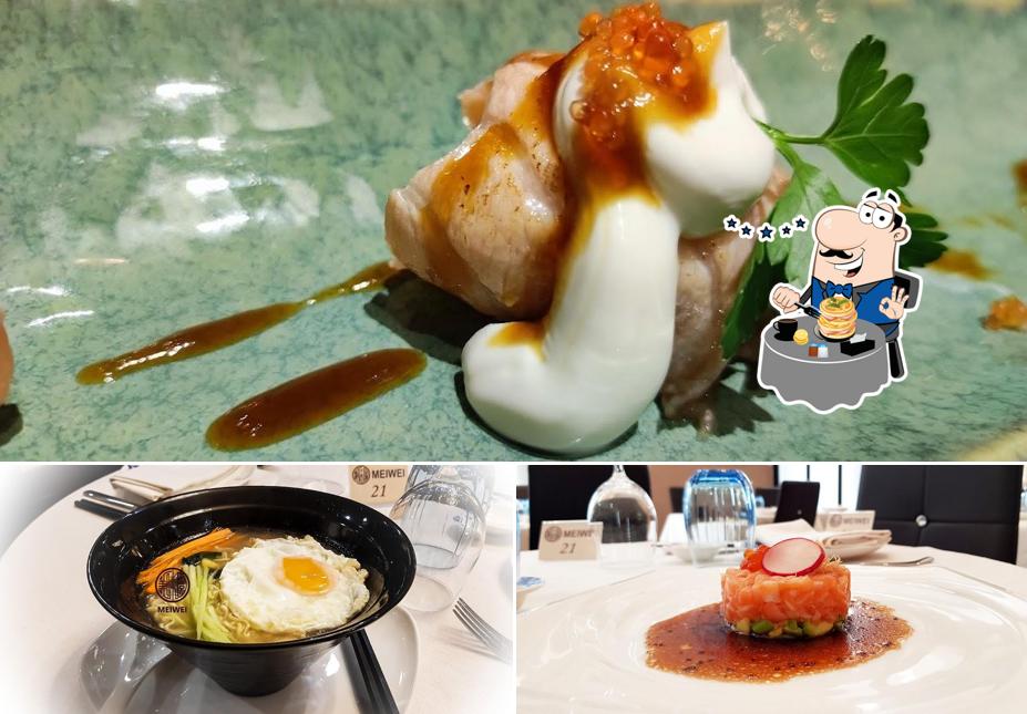 Cibo al Ristorante Giapponese e Cinese Meiwei