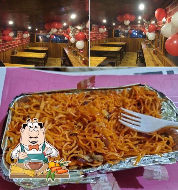 Spaghetti bolognese at Omega's Cafe