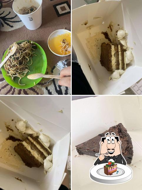 Chocolate cake at Smoke House Deli