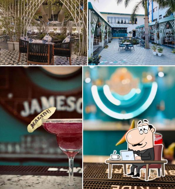 Among different things one can find interior and drink at Malibu The Brew House