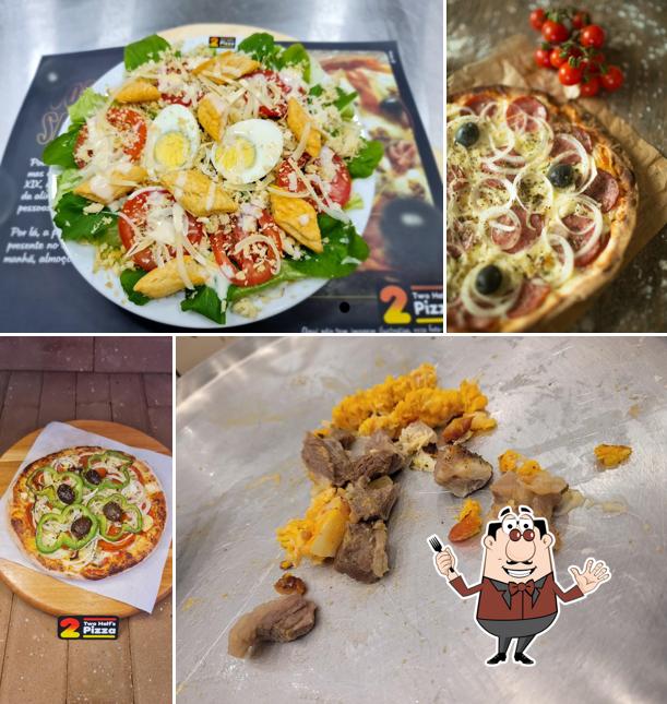 Comida em Two Half's Pizza - Pizzaria e Chopperia