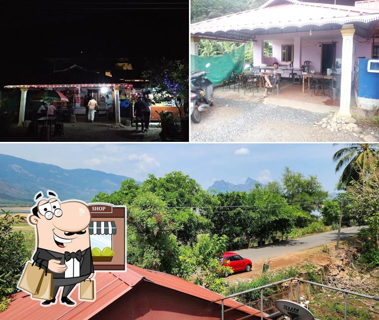 The restaurant's exterior and interior