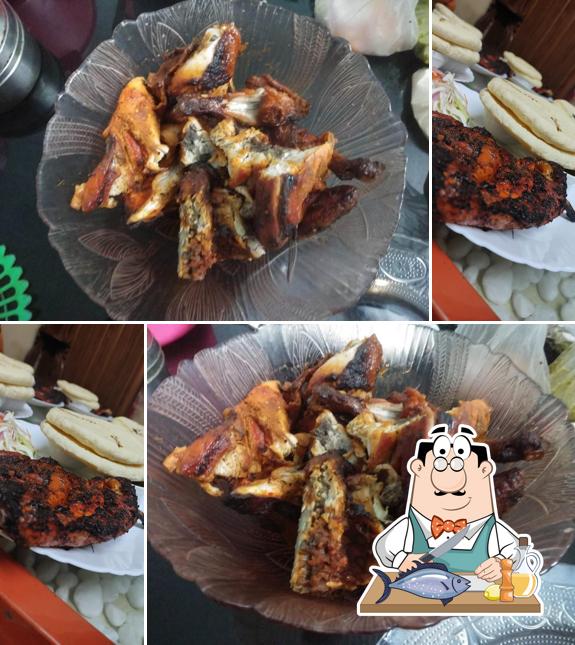 Grilled salmon at Moon Flake Bakery & Restaurant, Ayamkudy
