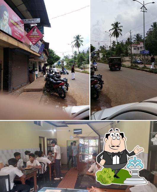 The restaurant's exterior and interior
