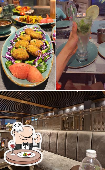 The restaurant's food and beverage