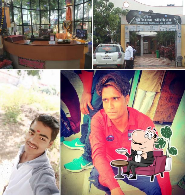 Take a seat at one of the tables at Hotel Vaibhav Palace Family Restarunt