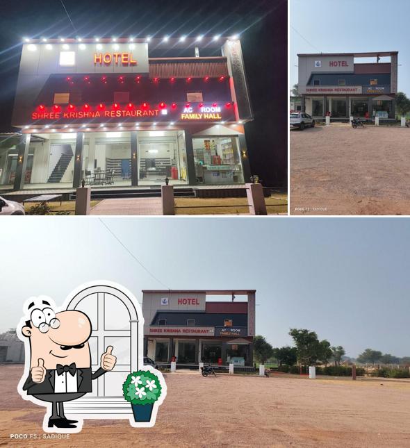 The exterior of Shri Krishna restaurant & Hotel