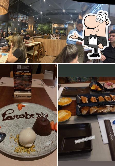 Sente em uma das mesas no Restaurante Jangada Ribeirão