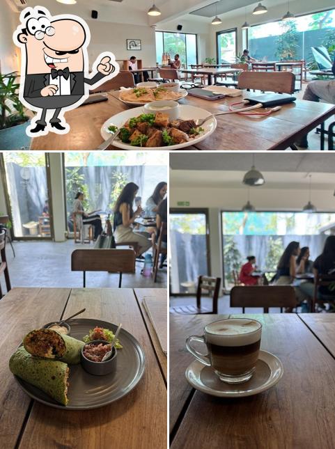 Take a seat at one of the tables at Zen Cafe