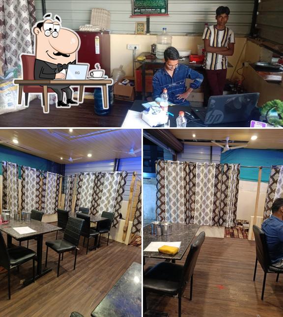 The interior of Hotel New Shadab Chicken & Beef Biryani, Arabian Mandi