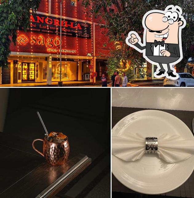 The image of exterior and food at Sago - Spice Symphony