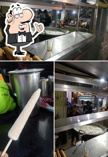 Take a seat at one of the tables at Bankhele Snacks