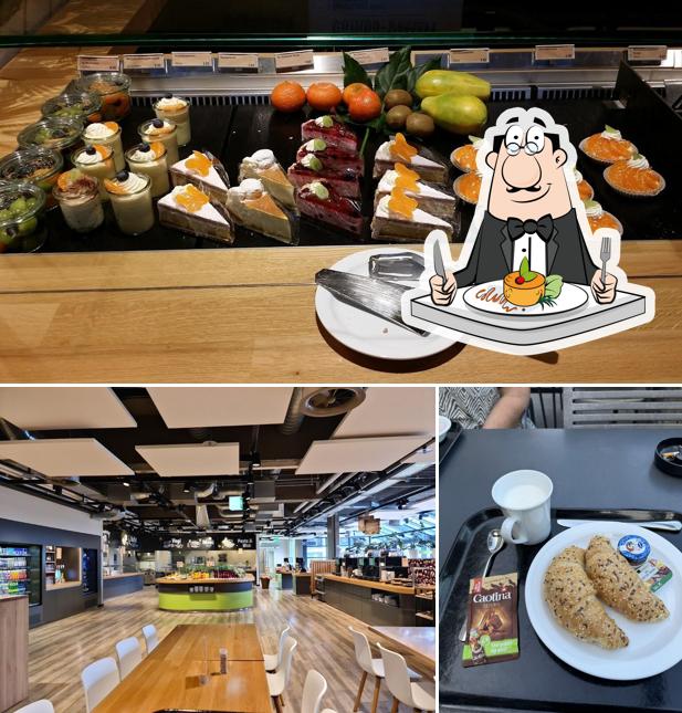 La immagine della cibo e interni di Coop Restaurant Zug Neustadt