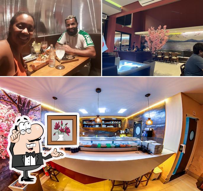 O interior do Akame Sushi - São José dos Campos