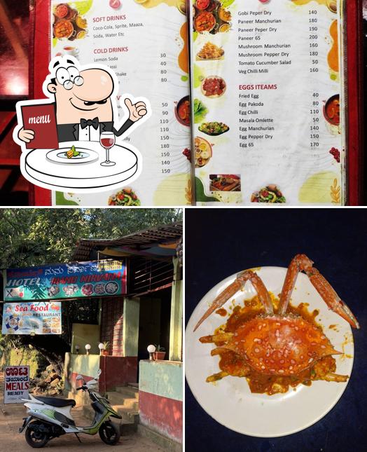 Among different things one can find food and exterior at Hotel MANU NIRVANA