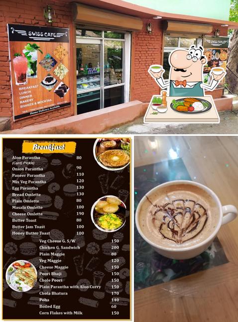 This is the photo displaying food and exterior at Swiss cafe restaurant & Bakery