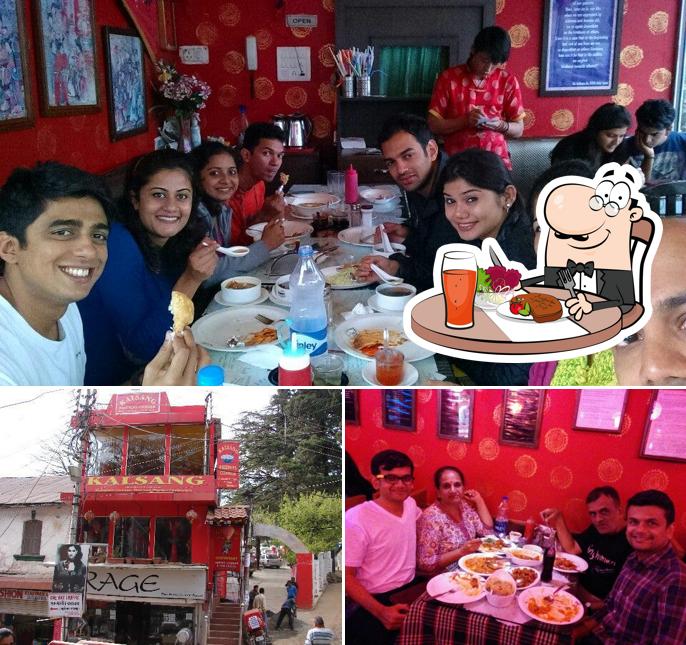 This is the image showing dining table and exterior at Kalsang Friend's Corner