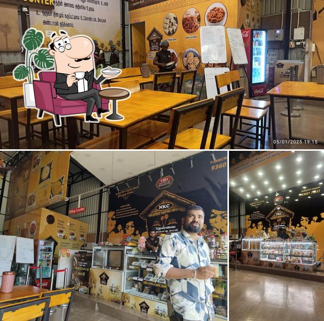 The interior of Nellai Karupatti Coffee