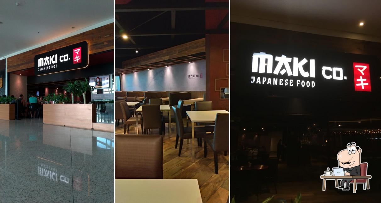 Sente em uma das mesas no Maki Company: Comida japonesa, Sushi, Rodízio, Delivery, Praia do Canto Vitória