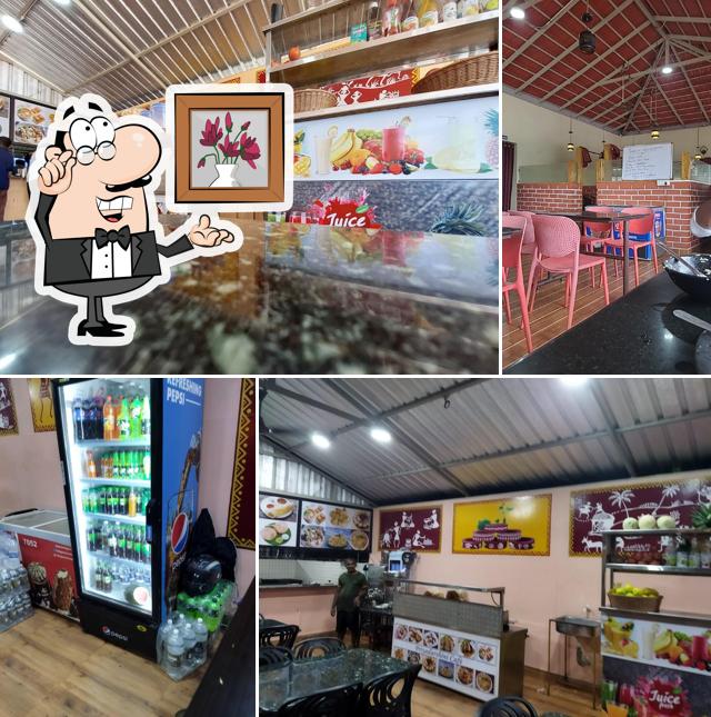 The interior of Prameela Restaurant