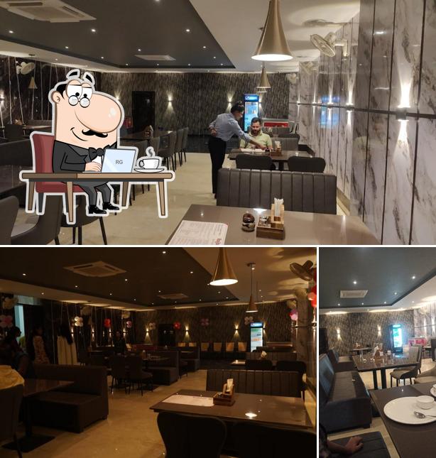The interior of RAJBHOG RESTAURANT