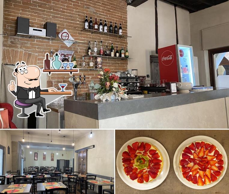 Dai un’occhiata alla foto che mostra la interni e cibo di Ristorante Pizzeria Cinema Americano