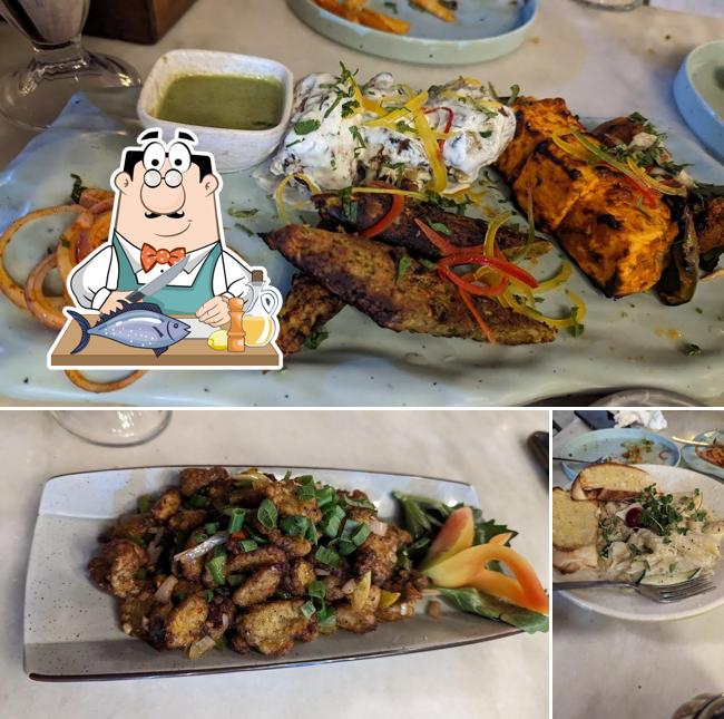 Grilled salmon at The Big Tree Cafe Golf Course Road Big Tree Cafe