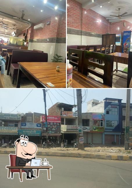 The restaurant's interior and exterior