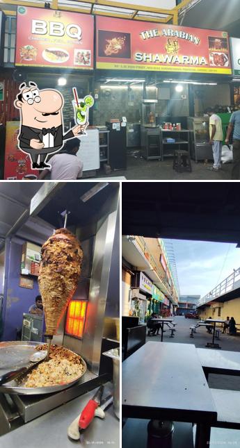 Enjoy a beverage at The Arabian Shawarma