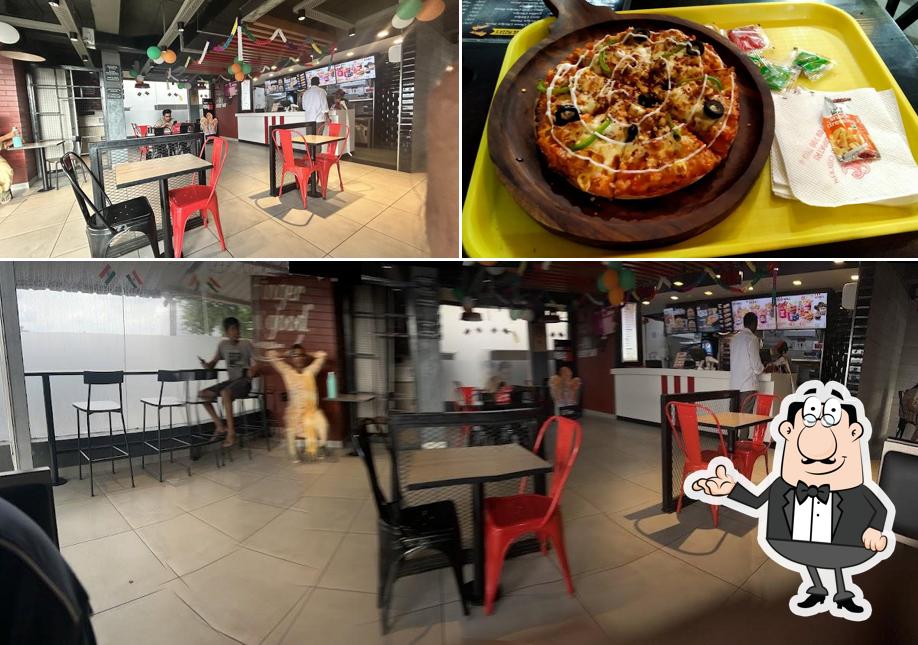 The picture of KFC’s interior and food