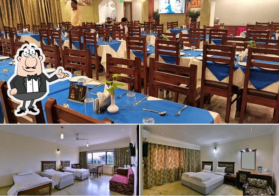 The interior of Hotel Taj Darbar