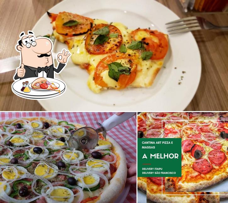 Experimente pizza no Cantina Art Pizza e Massas