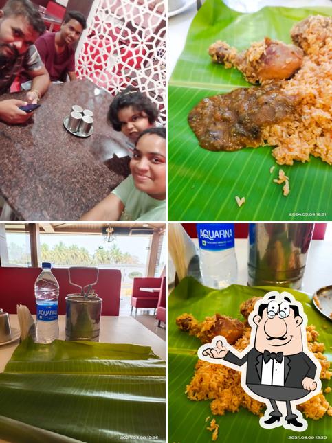 Take a seat at one of the tables at HMA Ambur Star Biriyani