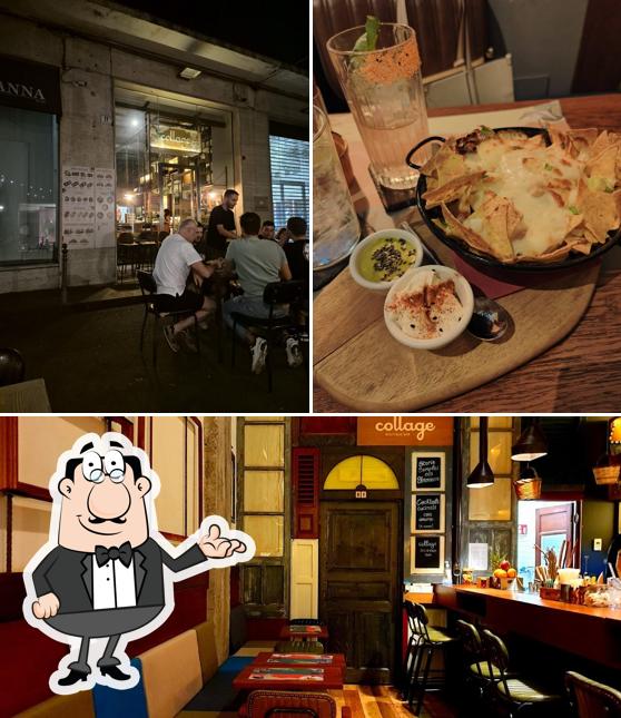 Gli interni di Collage Boutique Bar