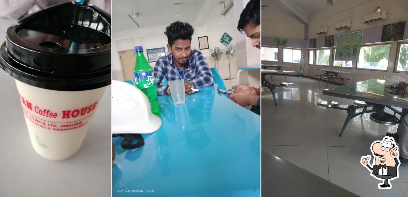 Take a seat at one of the tables at Indian Coffee House NTPC plant