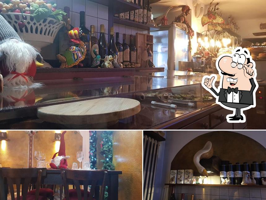 Gli interni di Osteria dell'Oca
