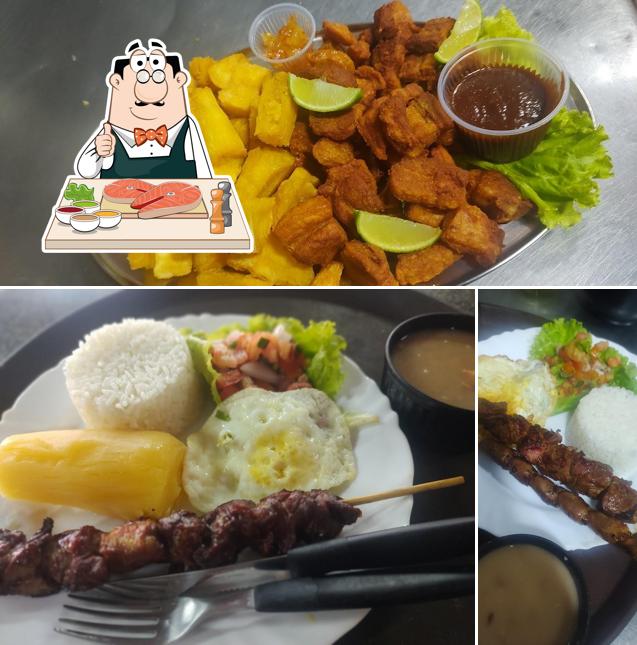 Peixe e fritas em Espetinho E Petiscaria Mauá