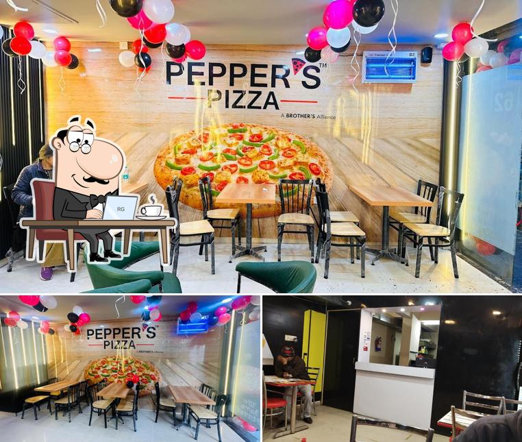 The interior of Pepper’s Pizza Indirapuram ( Gyan khand -1 )
