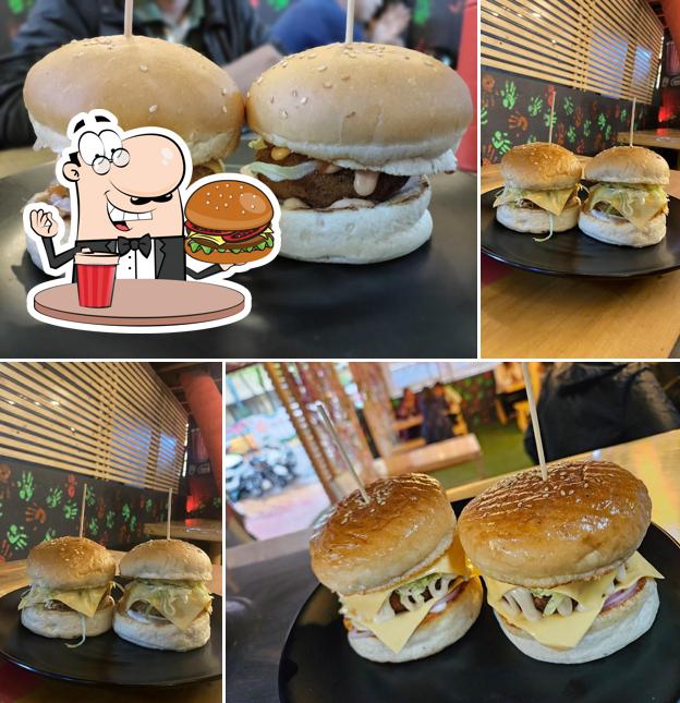 Order one of the burgers available at Cafe Arosha