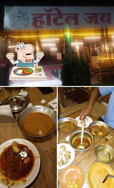 Among different things one can find food and interior at Hotel jay malhar and family restaurant