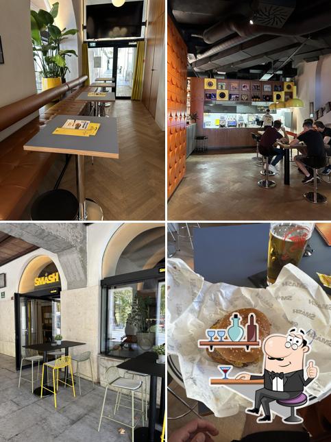 Gli interni di Smash burger