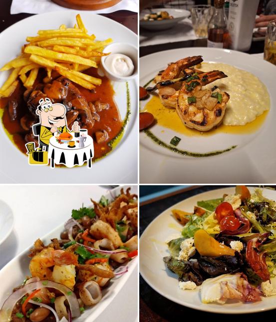 Costeletas de porco em Osti Restaurante